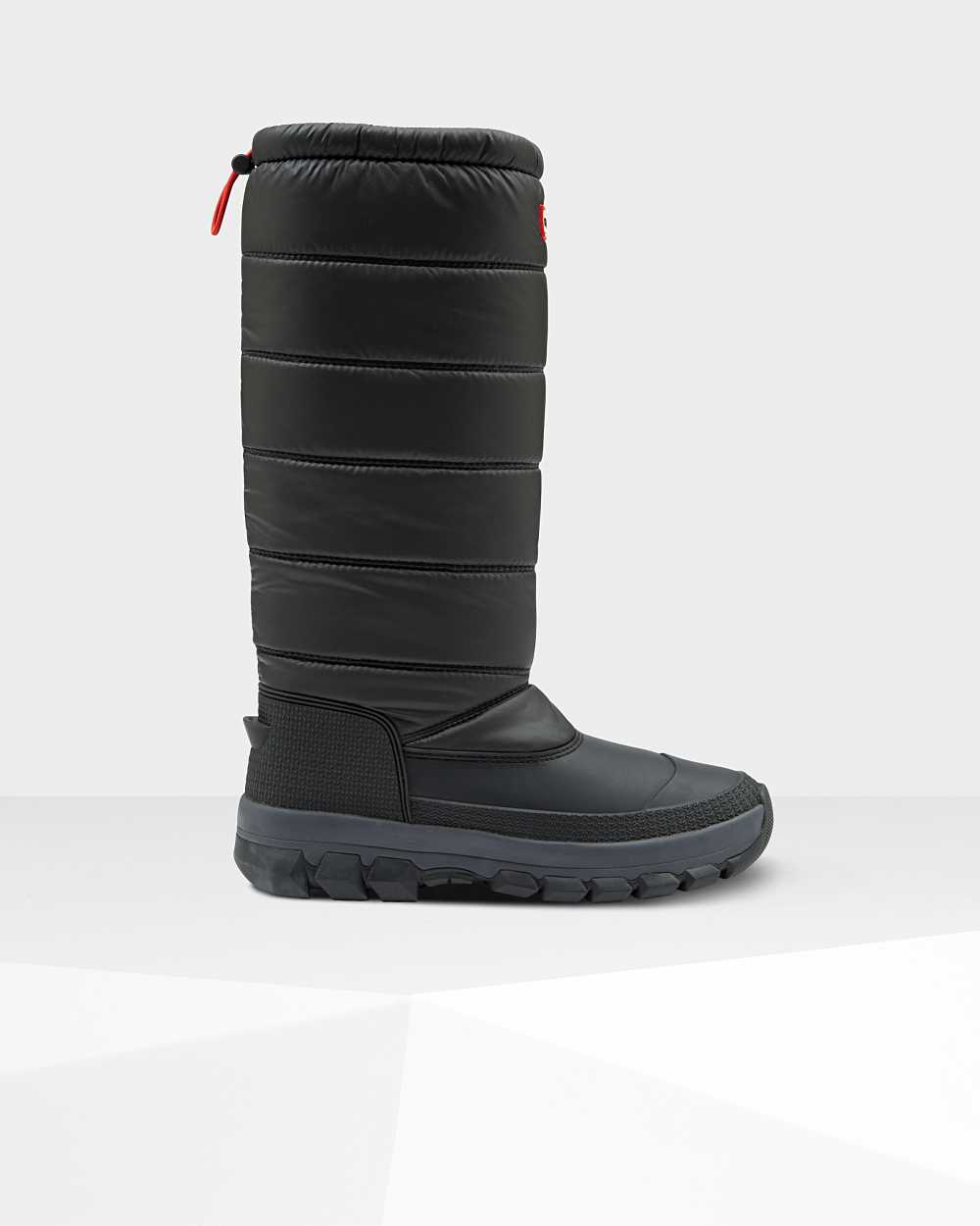 Hunter Women's Original Insulated Tall Snow Boots Black,XUWL84517